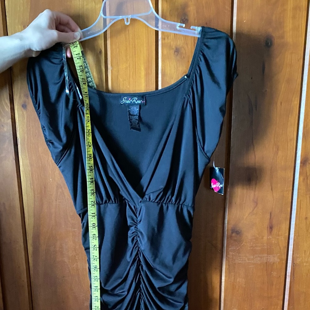 Black ruched dress by Sophia Rose